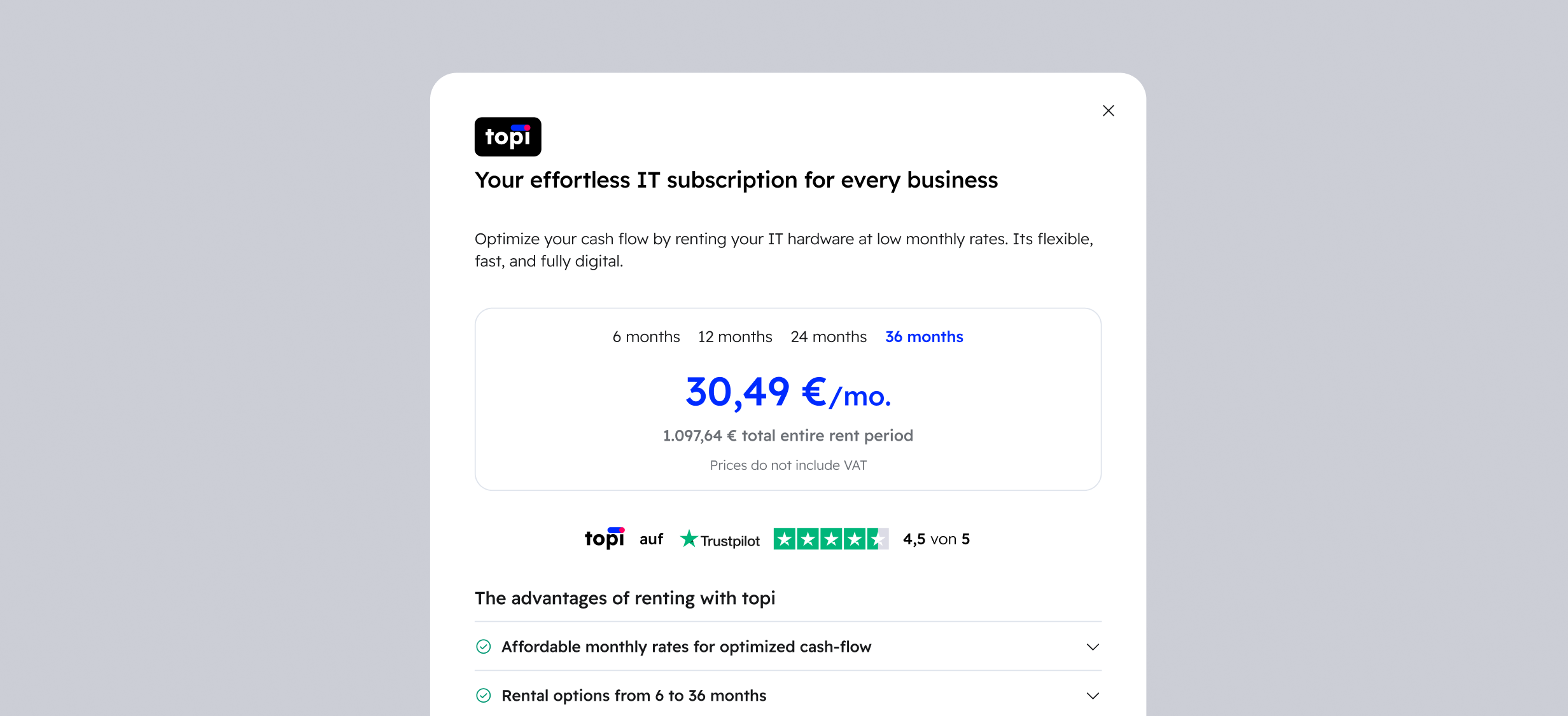 Learn more modal